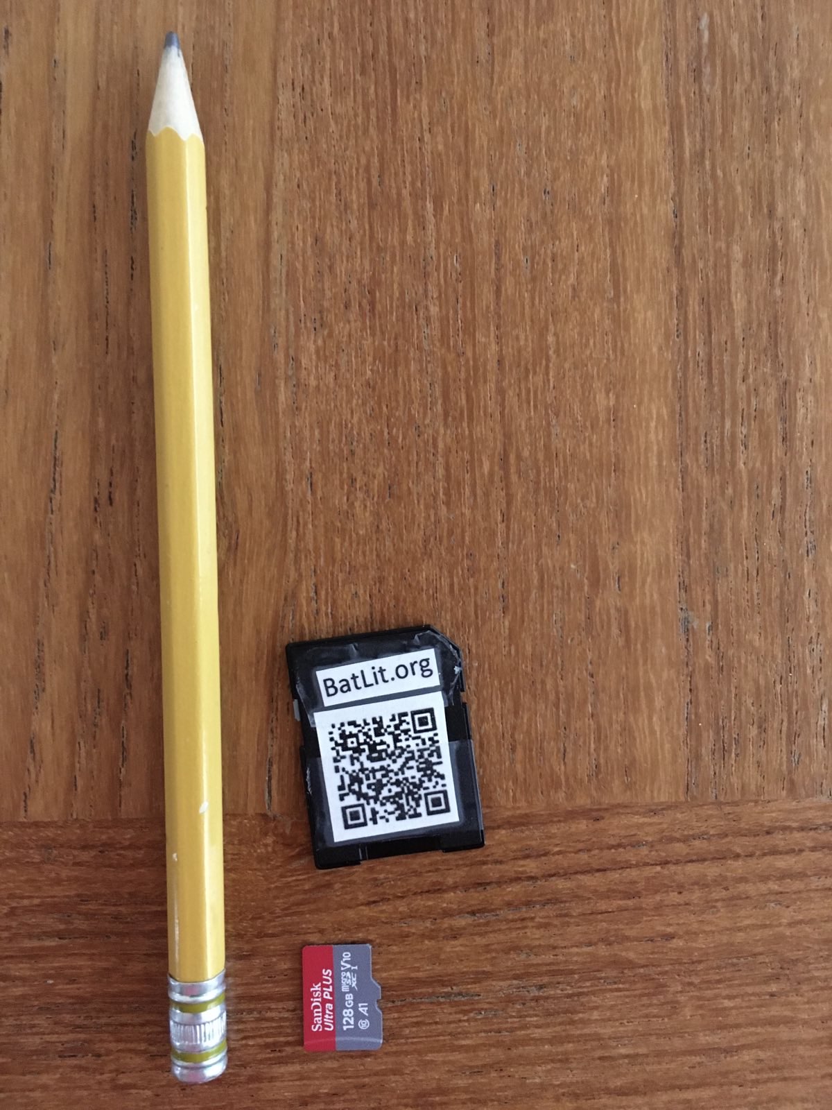 SD Card carrying > 400k pages of bat literature contained in BatLit v0.6 hash://md5/db73e659e8cf16ef50e82bb5e72ae97b on 2024-10-21